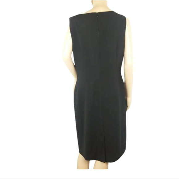Ann Taylor Black Ruffle Wool Sleeveless Dress - Picture 2 of 7